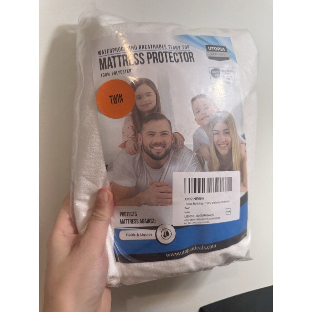 Waterproof Mattress Protector Twin Size, Premium Terry Mattress Cover 200 GSM, B